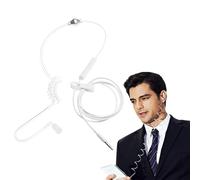 Dgayaeic Low Radiation Headphones - 3.5mm In-Ear Single Earphones with Microphone - Vacuum Spring Tube Wired Earpiece for Mobile Phone, Tablet, MP3, Computer