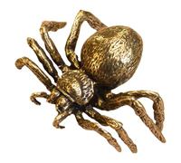 Dgayaeic Metal Ornaments, Small Brass Spider Figurine, Antique Simulation Animal Statue Tea Pet, Miniature Craft Ornament For Home Decor, Desktop Display, Curio Collection & Gift