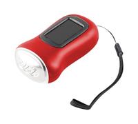 Dgayaeic Solar Torch, Hand-cranked Solar Flashlight, Wind Up Portable Camping Flashlight, Bright LED Illumination Emergenc-Y Torch with Strap, No Batteries Needed for Emergencies & Outdoor Use