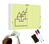 Dgayaeic Symmetry Drawing Card, Grid Pattern Tracing Board for Kids, Concentration Training Educational Toy Set for Children Boys Girls Kid