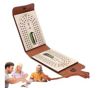 Dgayaeic Travel Cribbage Board Game Set,Foldable Travel Cribbage Board Game - Tabletop Interactive with Storage Playing Card Toy for Kids Teens Adults Family Gatherings Nights Camping Men Women Boys