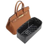 DGAZ Leather Bag Organiser Fits Hermès Birkin (25, Black)