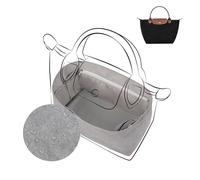 DGAZ Lightweight Bag Organiser for Longchamp Le Pliage Series Bags, Silk Luxury DupontPaper Innerbag for Le Pliage L, 9 cm Handle Height (Gris Mouette)