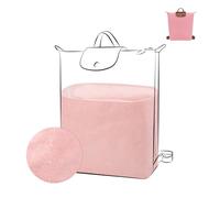 DGAZ Lightweight Handbag Organiser for Le Pliage Original M Backpack, Silk & Dupont Paper, with Zipped Pocket and Bottle Holder, (Pink, M Backpack)