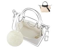 DGAZ Lightweight Purse Organizer Insert for Longchamp-Le Pliage Energy Series Bag,silk and DupontPaper handbag inner for Luxury Bag(Craie,Le Pliage Energy S)