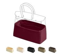 DGAZ Silk Bag Organiser Fits Birkin 25, Luxury Handbag Insert, Rouge H