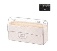 DGAZ Silk Bag Organiser Fits Chanel 2.55 Reissue Flap (Mini, Craie) | Luxurious Satin Inner Bag, Perfect Fit, Full Protection, Lightweight