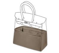 DGAZ Silk Bag Organiser Fits Hermes Hac, Silky Smooth Handbag Organiser, Luxury Handbag & Tote Organiser Insert (Etoupe, Hac 40)