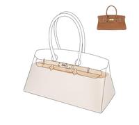 DGAZ Silk Bag Organiser Fits Hermes Shoulder-Birkin, Silky Smooth Handbag Organiser, Luxury Handbag & Tote Organiser Insert (Craie, Shoulder-Birkin)