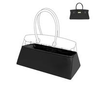 DGAZ Silk Bag Organiser Fits Hermes Shoulder-Birkin, Silky Smooth Handbag Organiser, Luxury Handbag & Tote Organiser Insert (Black, Shoulder-Birkin)