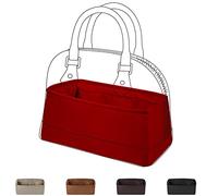 DGAZ Silk Bag Organiser Fits LV Alma BB/PM/MM, Silky Smooth Handbag Organiser, Luxury Handbag & Tote Organiser Insert (Alma PM, Rouge)