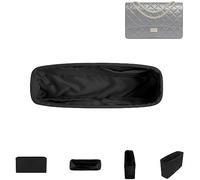 DGAZ Silk Bag Organiser Insert Fits Chanel 2.55 Reissue Flap Bags, Silky Smooth Handbag Organiser, Luxury Handbag & Purse Shaper (Black, Medium24)