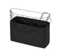 DGAZ Silk Bag Organiser Insert Fits Chanel 22 Pocket Bag,Silky Smooth Bag Organiser, Luxury Handbag & Purse Shaper (Black, 22-Medium)