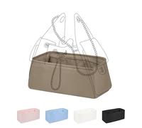 DGAZ Silk Bag Organiser Insert Fits Chanel 25C S/M Bags, Silky Smooth Bag Organiser, Luxury Handbag & Purse Shaper (Gris Tourterelle, 25C Hobo Medium)