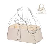 DGAZ Silk Bag Organiser Insert Fits Chanel 25C S/M Bags, Silky Smooth Bag Organiser, Luxury Handbag & Purse Shaper (Craie, 25C Hobo Medium)