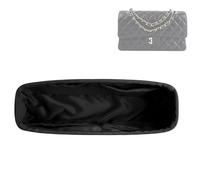 DGAZ Silk Bag Organiser Insert Fits Chanel CF Classic Flap Handbag，Silky Smooth Bag Organiser, Luxury Handbag & Purse Shaper (Black, Mini Square17)