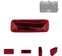 DGAZ Silk Bag Organiser Insert Fits Chanel Leboy, Silky Smooth Handbag Organiser, Luxury Handbag & Purse Shaper (Wine Red, Medium25)