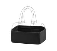 DGAZ Silk Bag Organiser Insert Fits LV Speedy, Silky Smooth Handbag Organiser, Luxury Handbag & Tote Shaper (New 16nano, Black)
