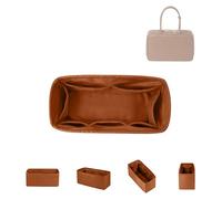 DGAZ Silk Bag Organiser Insert Fits MiuMiu Arcadie Beau Bags, Silky Smooth, Luxury Bag Organiser & Tote Shaper (Arcadie Beau, Cognac)