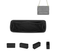 DGAZ Silk Bag Organiser Insert Fits YSL Niki S/M/L Bags, Silky Smooth, Luxury Bag Organiser & Tote Shaper (Large, Black)