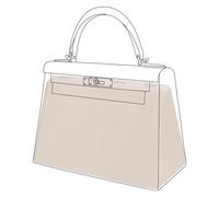 DGAZ Silk Bag Pillow Insert Shaper Fits Kelly 20/25/28/32/35/40 Bags, Luxury Handbag & Bag Shaper (Kelly Pochette, Craie)