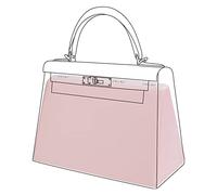 DGAZ Silk Bag Pillow Insert Shaper Fits Kelly 20/25/28/32/35/40 Bags, Silky Smooth Bag Insert, Luxury Handbag & Bag Shaper (KL28, Pink)