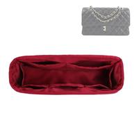 DGAZ Silk Handbag Organiser Insert Fits Chanel CF Classic Flap Handbag，Silky Smooth Handbag Organiser, Luxury Handbag & Purse Shaper (Wine Red, Jumbo 30)