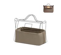 DGAZ Silk Handbag Organizer Insert Fits 2424 mini/29/35, Silky Smooth Bag Organizer, Luxury Handbag & Tote Shaper (Gris tourterelle, 2424-mini)