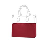 DGAZ Silk Handbag Organizer Insert Fits LV OnTheGo, Silky Smooth Handbag Organiser, Luxury Bag & Tote Shaper (Wine Red, PM)