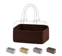 DGAZ Silk Handbag Organizer Insert Fits LV Speedy, Silky Smooth Organizer, Luxury Handbag & Tote Shaper (Brown, New 16nano)
