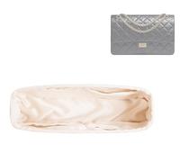 DGAZ Silk Purse Organizer Insert Fits Chanel 2.55 Reissue Flap Bags, Silky Smooth Handbag Organiser, Luxury Handbag & Purse Shaper (Craie, Mini20)