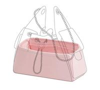 DGAZ Silk Purse Organizer Insert Fits Chanel 25 Handbags，Silky Smooth Bag Organizer，Luxury Handbag & Tote Shaper(Pink,Small)