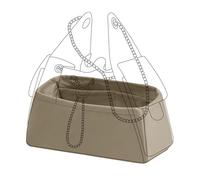 DGAZ Silk Purse Organizer Insert Fits Chanel 25C Hobo Bags，Silky Smooth Bag Organizer，Luxury Handbag & Tote Shaper(Gris Tourterelle,Small)