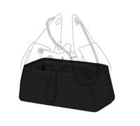 DGAZ Silk Purse Organizer Insert Fits Chanel 25C Hobo Bags，Silky Smooth Bag Organizer，Luxury Handbag & Tote Shaper(Black,Medium)