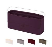 DGAZ Silk Purse Organizer Insert Fits Chanel CF Classic Flap Handbag，Silky Smooth Bag Organiser, Luxury Handbag & Purse Shaper (Burgundy, Mini 20)