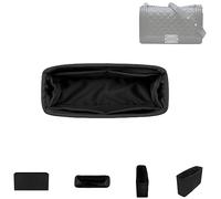 DGAZ Silk Purse Organizer Insert Fits Chanel Leboy, Silky Smooth Handbag Organiser, Luxury Handbag & Purse Shaper (Black, Small20)
