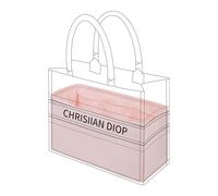 DGAZ Silk Tote Organizer Insert Fits Dior Book Tote Mini/S/M/L, Luxury Handbag & Tote Shaper (Large, Pink)