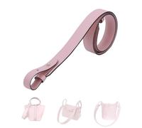 DGAZ TC Leather Crossbody Strap for Hermes Picotin/Lindy/Evelyne, Handmade Shoulder Bag Strap Replacement (Pink, 2.7cm Wide, 70cm Length,Silver Studs)