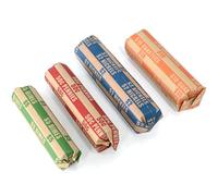 DGBDPACK Assorted Flat Coin Wrappers, 125 Pack