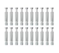 DGBRSM 20PCS Metal Studs Furniture Connecting Fttings Hardware Fasteners Silver Connecting Rod for Assembling Kitchen Cabinet Drawers Wardrobes Dressing Table