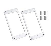 DGBRSM 2PCS Black Aluminium Alloy Flat Plate Dual Coil Pickup Frame with Screws Musical Instrument Accessories Suitable for Guitars and Basses