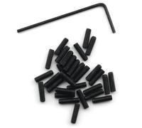 DGBRSM 30PCS M3x10 Metric Black Guitar Bridge Saddle Height Adjustment Screws Stainless Steel Guitar Bridge Saddle Height Adjustment Screws for FD Stratocaster/Telecaster