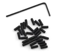 DGBRSM 30PCS M3x8 Metric Black Guitar Bridge Saddle Height Adjustment Screws Stainless Steel Guitar Bridge Saddle Height Adjustment Screws for FD Stratocaster/Telecaster