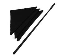 DGBRSM Flute Cleaning Rod with 3pcs Cleaning Swabs Flute Cleaning Kit Flute Cleaner Flute Polishing Cloth, Black