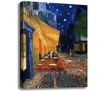 dgbtcart Cafe Terrace At Night by Vincent Van Gogh Artwork Poster, Giclee Canvas Prints Wall Art for Bedroom Bathroom Decor - 16"x24"