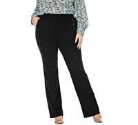 DGD Plus Size Women's Straight-Leg Dress Pants - Slacks for Business Casual,Work Clothes for Office