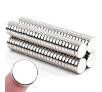 DGDUBRB 50pcs Strong Neodymium Magnets, 12x3mm, Silver, Round, Heavy Duty, Multi-Use, Fridge, Whiteboard, Crafts, DIY, Office, Notice Board Magnets