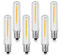 DGE 6Pack S14 LED Light Bulb Screw in, 1W T10 Spare LED Light Bulbs, Replacement Plastic LED Bulbs for Outdoor String Lights