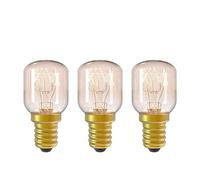 DGE E14 15w Incandescent Bulb T25 2300K Small Screw Cap Pygmy Light Bulbs for Microwave/Fridge/Oven/Himalayan Salt Lamp/Freezers/Pottery Bulb Small Edison Screw (SES),Pack of 3