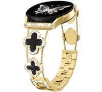 DGege Diamond Metal Band Compatible with Samsung Galaxy Watch 7 6 5 4 40mm 44mm/for Galaxy Watch 6 4 Classic 42mm 46mm 43mm 47mm/Watch 5 Pro 45mm/Active 2,20mm Stylish Clover Sparkle Wristband Women